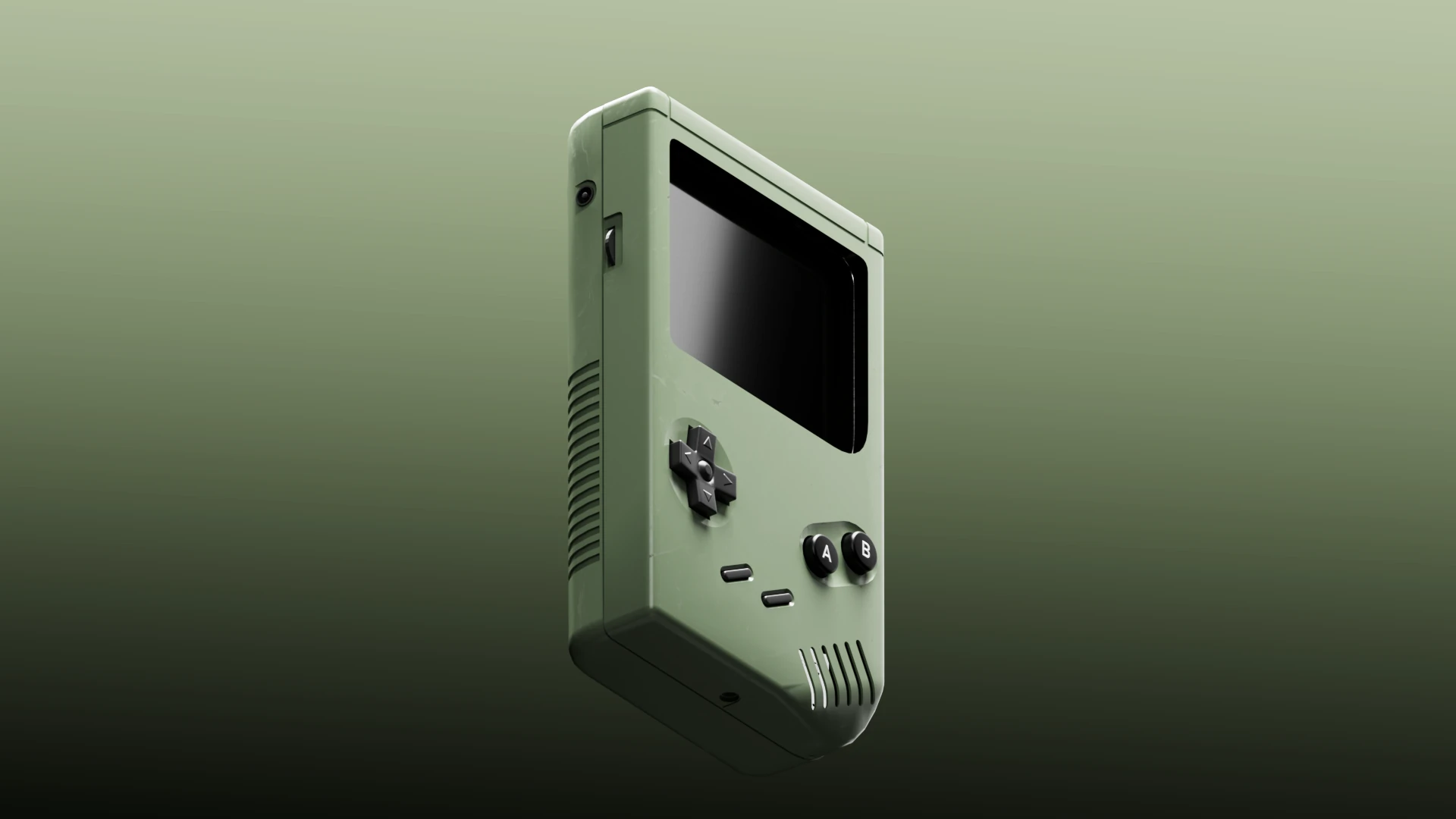 Gameboy — 3D product film with exploded views and close-up details